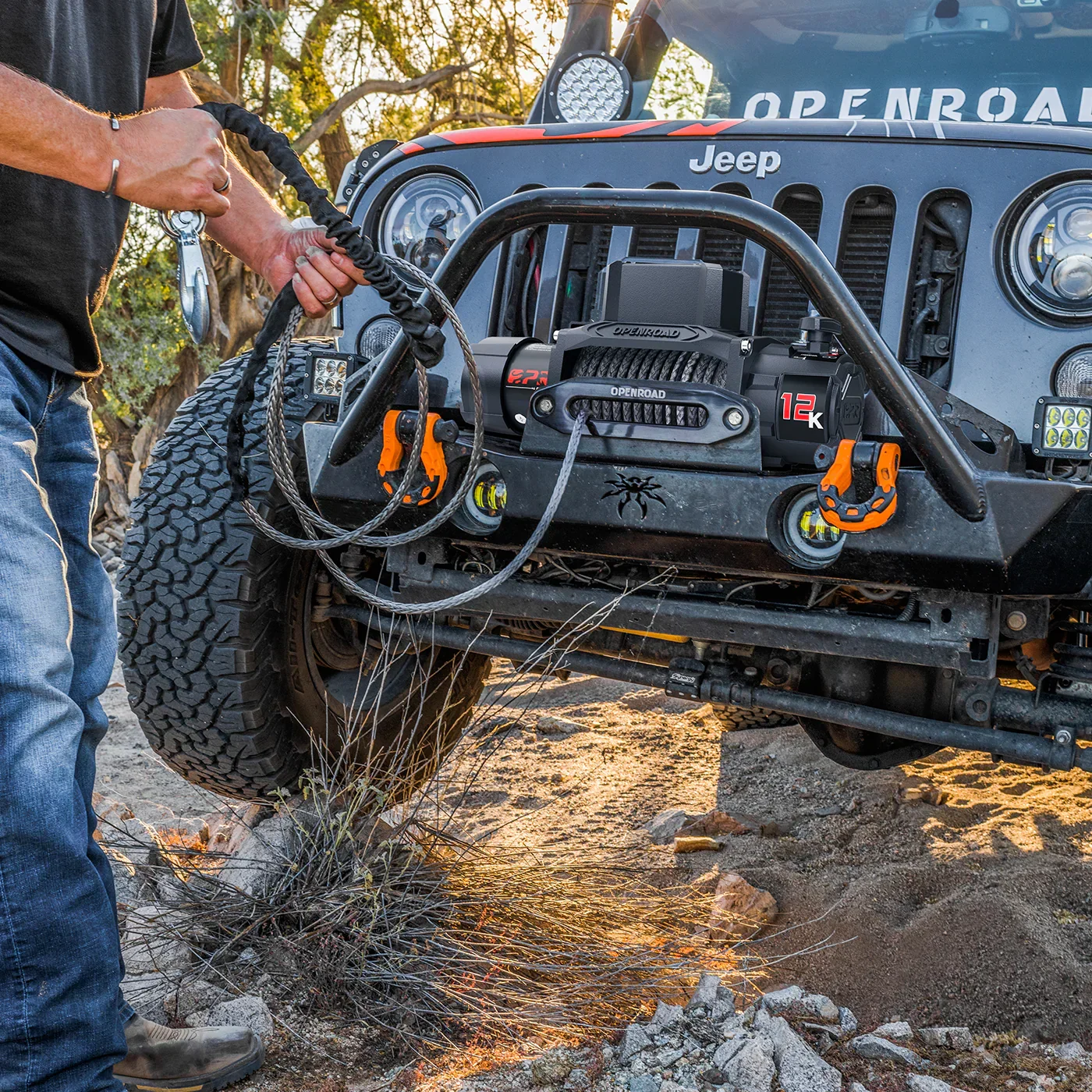 OPENROAD 12,000lbs Electric Winch with Synthetic Rope-Panther Series 3S - Image 11