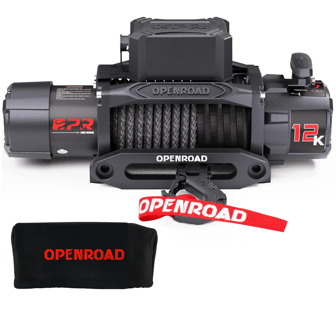 OPENROAD 12,000lbs Electric Winch with Synthetic Rope-Panther Series 3S - Image 12