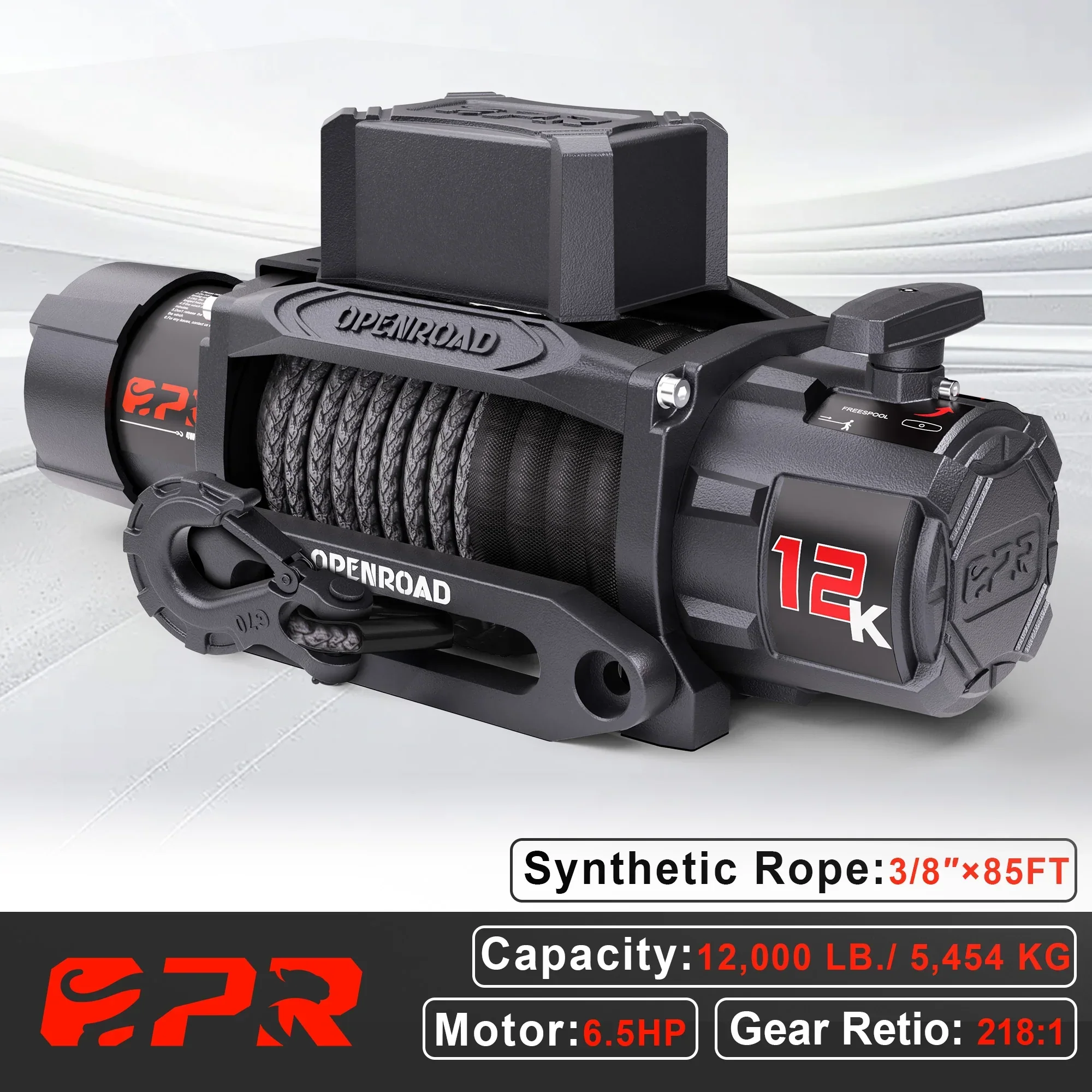 OPENROAD 12,000lbs Electric Winch with Synthetic Rope-Panther Series 3S - Image 4