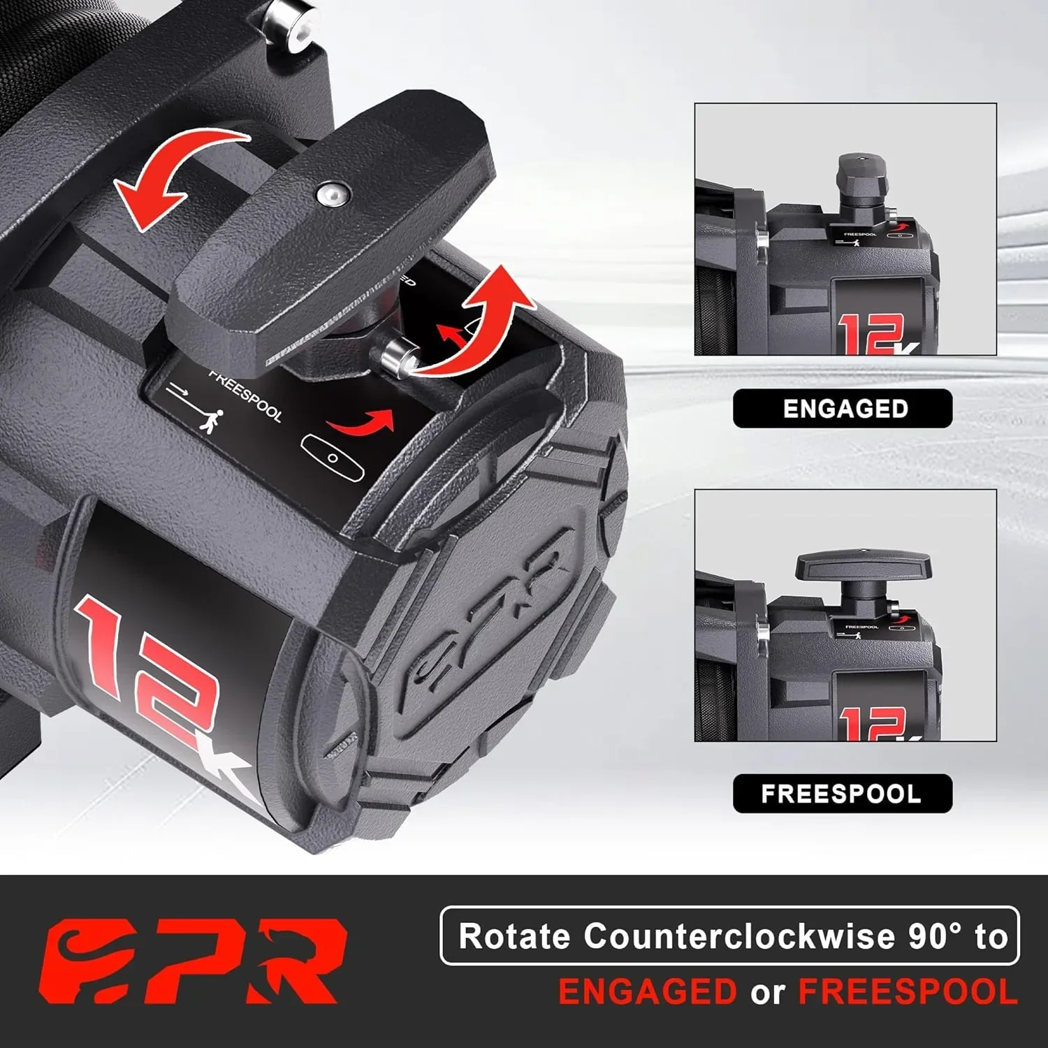 OPENROAD 12,000lbs Electric Winch with Synthetic Rope-Panther Series 3S - Image 5