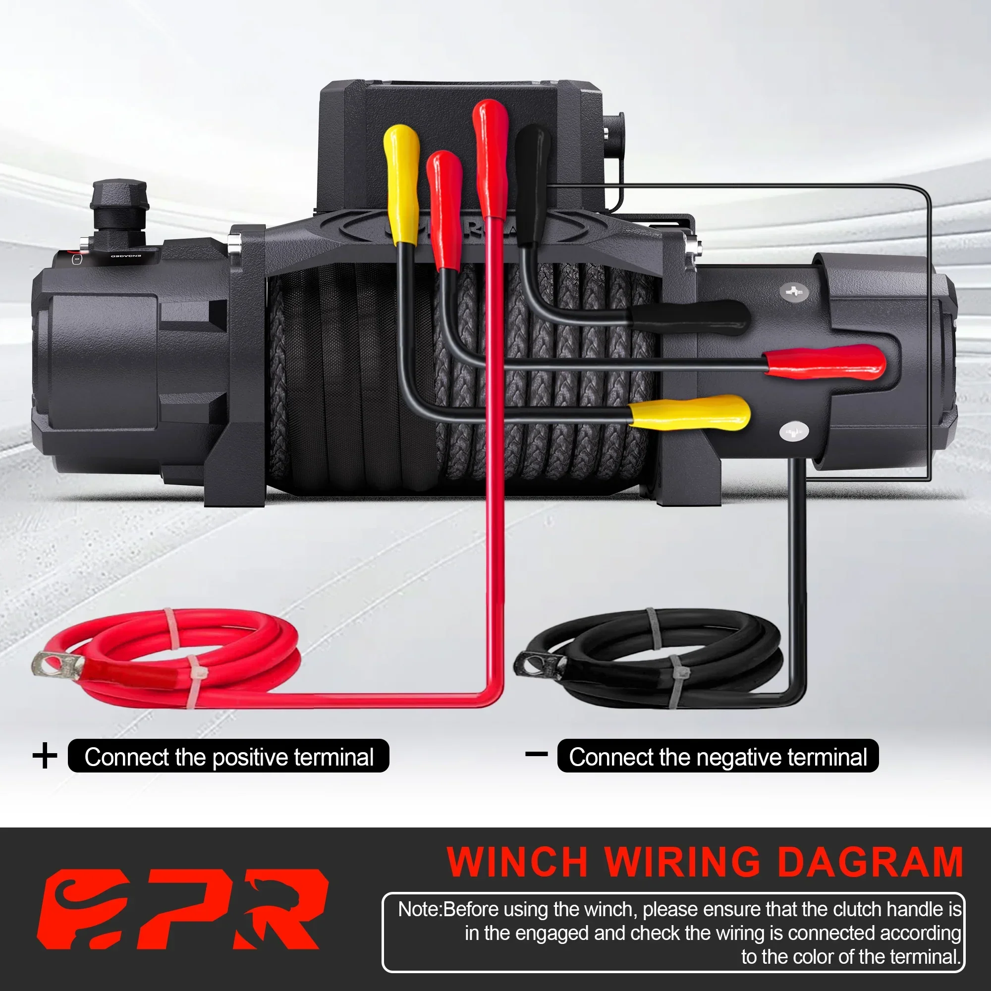 OPENROAD 12,000lbs Electric Winch with Synthetic Rope-Panther Series 3S - Image 7