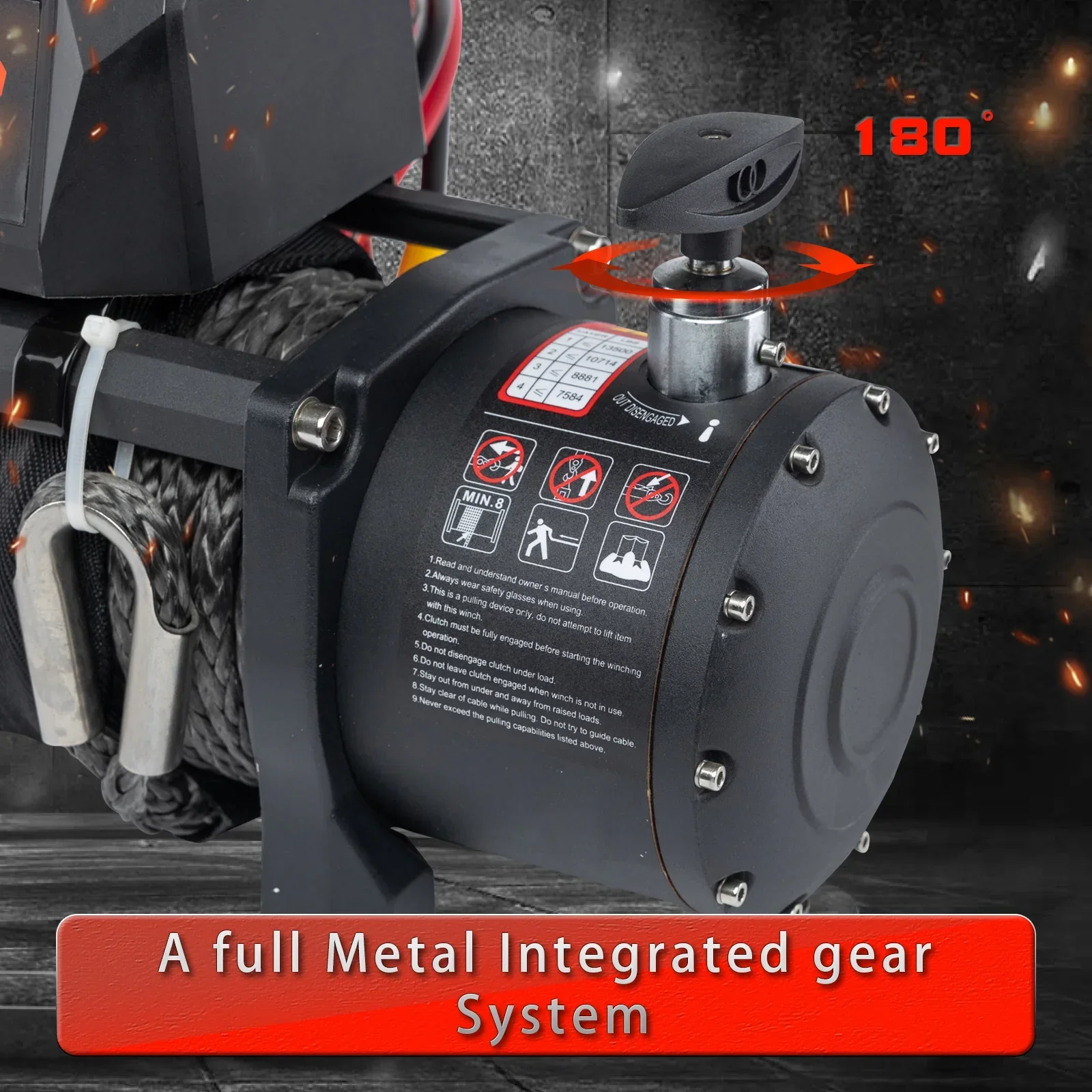OPENROAD 13,000 lbs Winch with Synthetic Rope - Panther Series 2s - Image 22