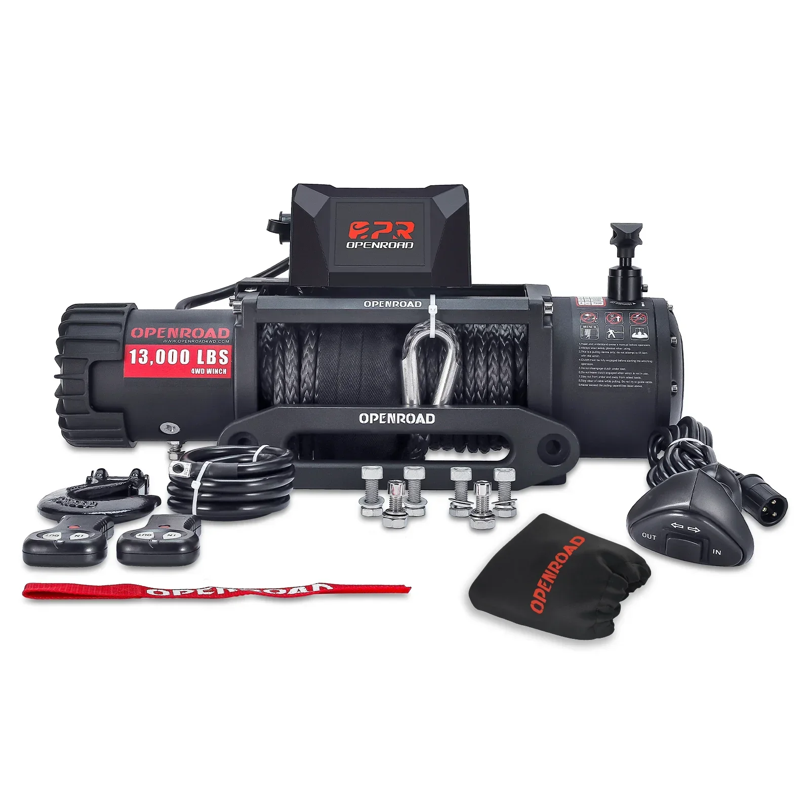 OPENROAD 13,000 lbs Winch with Synthetic Rope - Panther Series 2s - Image 23