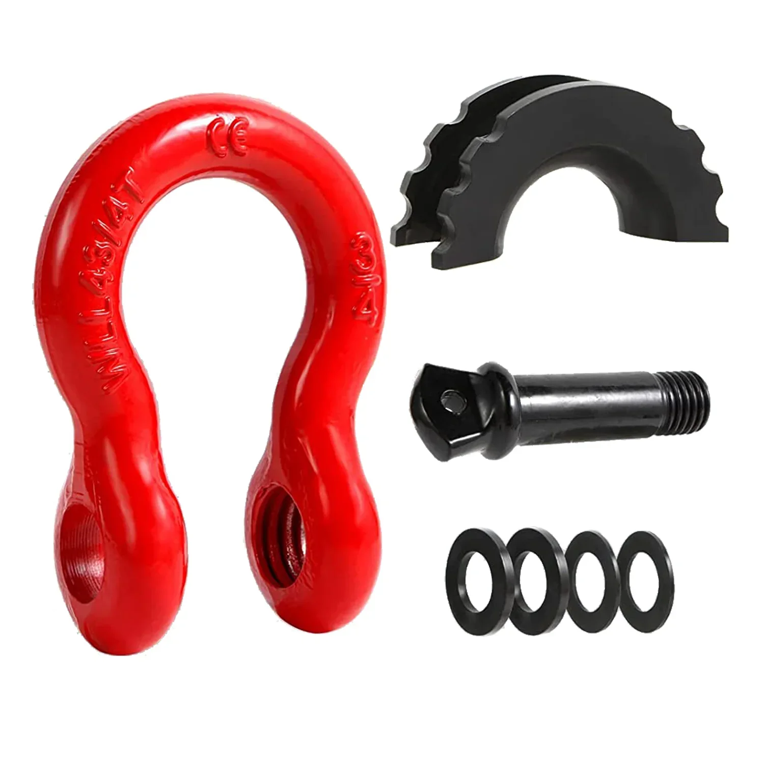 OPENROAD 3/4" D-Ring Shackle 4.75 Ton (9500 Lbs) Capacity with Isolators & Washer Kit for Jeep Truck Vehicle - Image 8