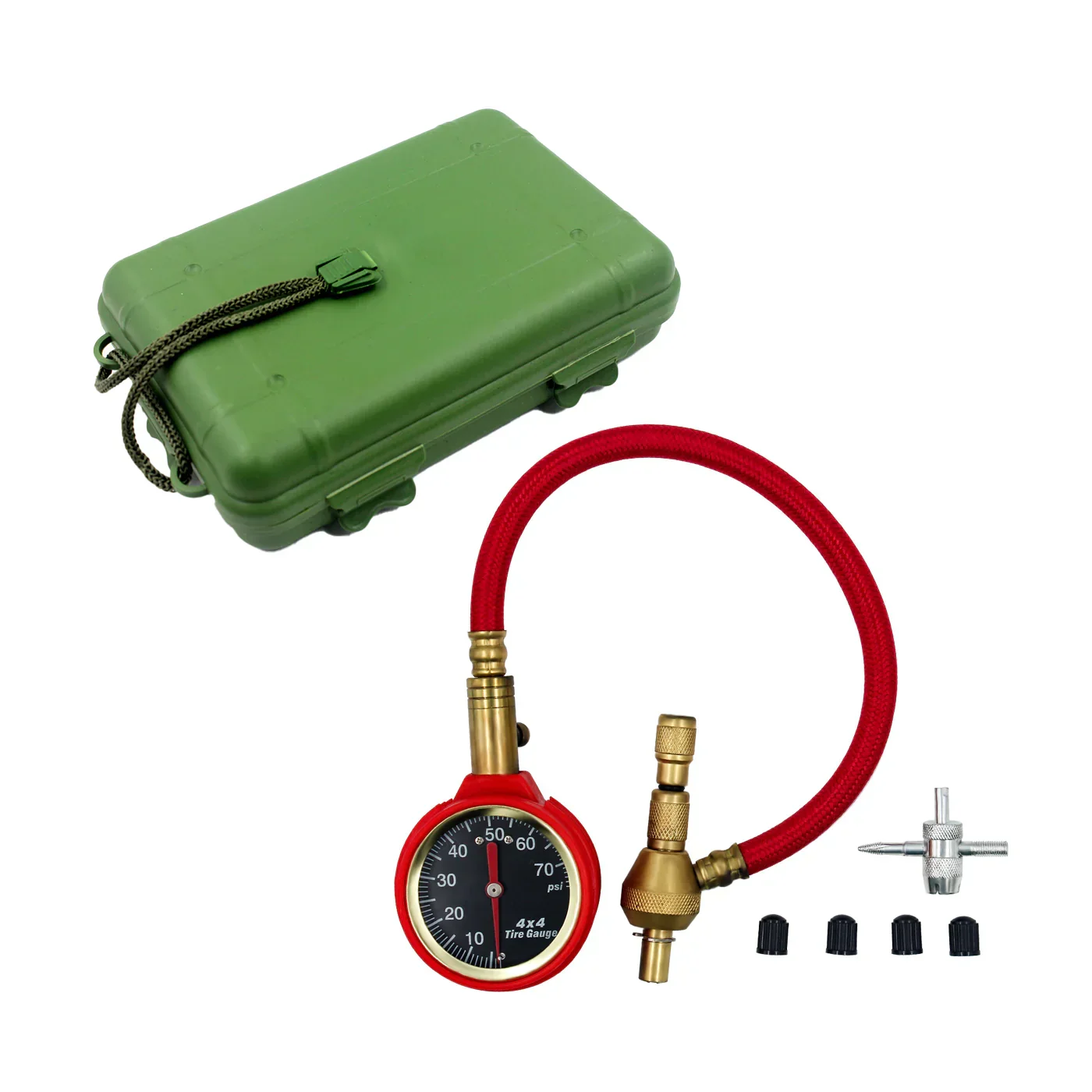OPENROAD 0-70 PSI Analog Tire Pressure Gauge, 16 inch hose - Image 5
