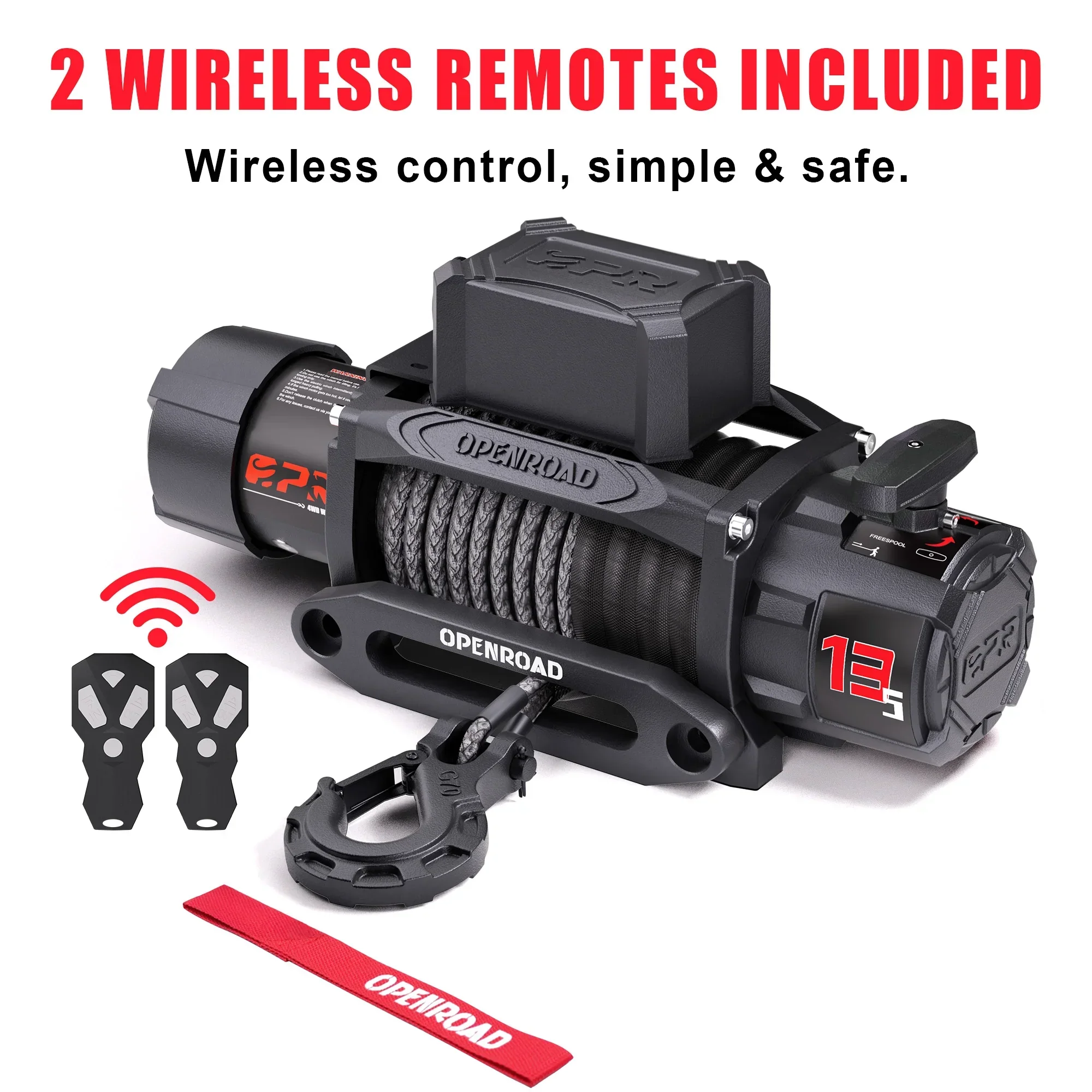 OPENROAD 13,500lbs electric winch with Synthetic Rope - Panther Series 3S - Image 6