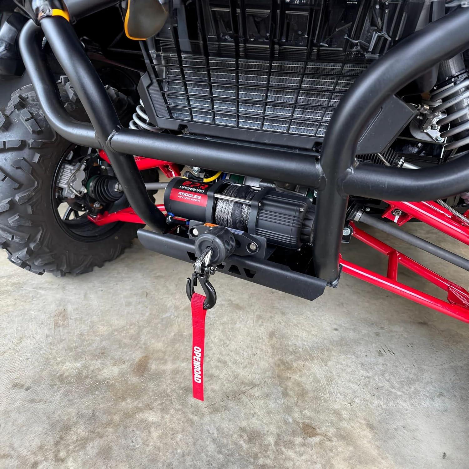OPENROAD 4500lbs ATV/UTV Winch with Synthetic Rope and Wireless Remotes - Image 3