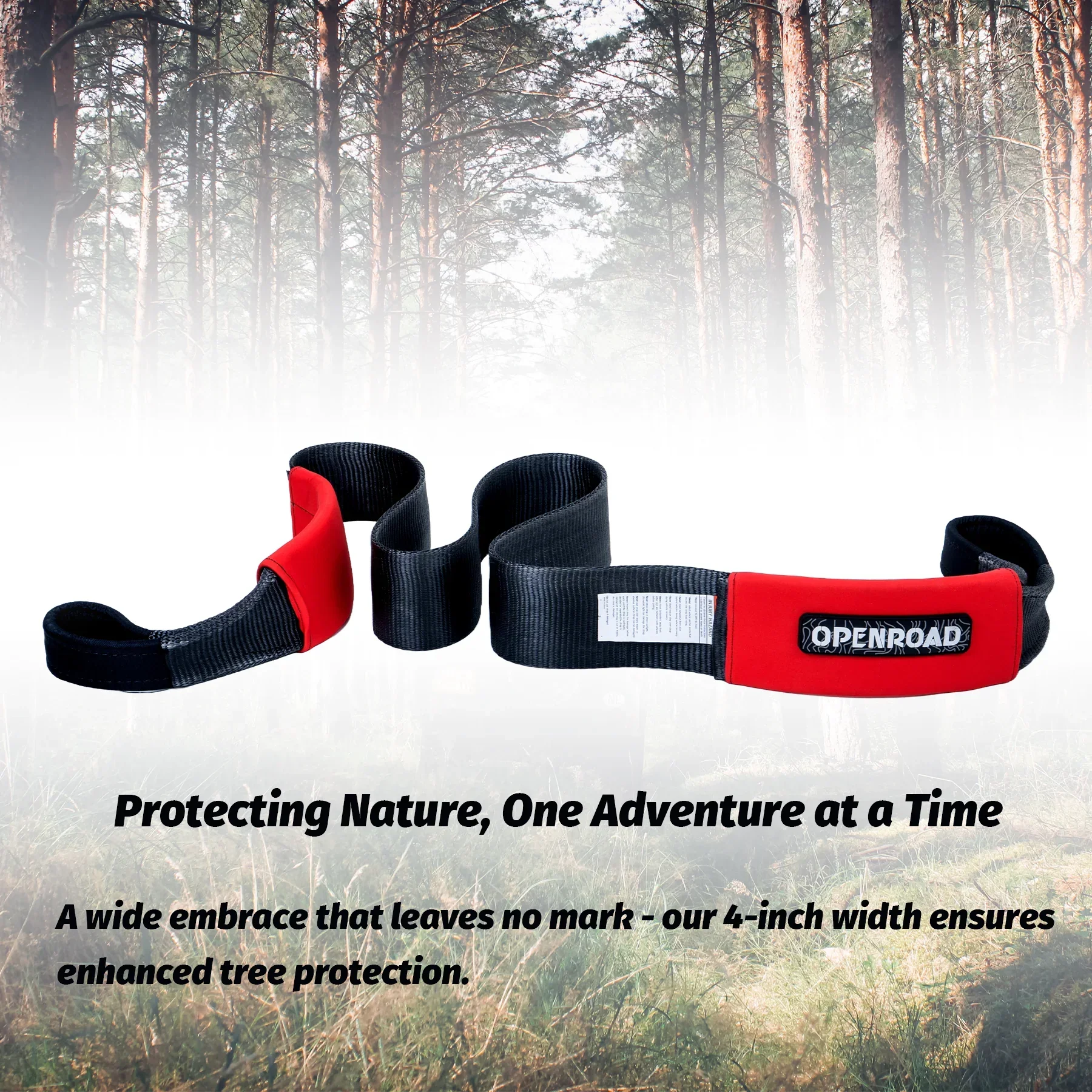 OPENROAD 4''x8' Break Strength 30,000 lbs Tree Saver Strap - Image 8