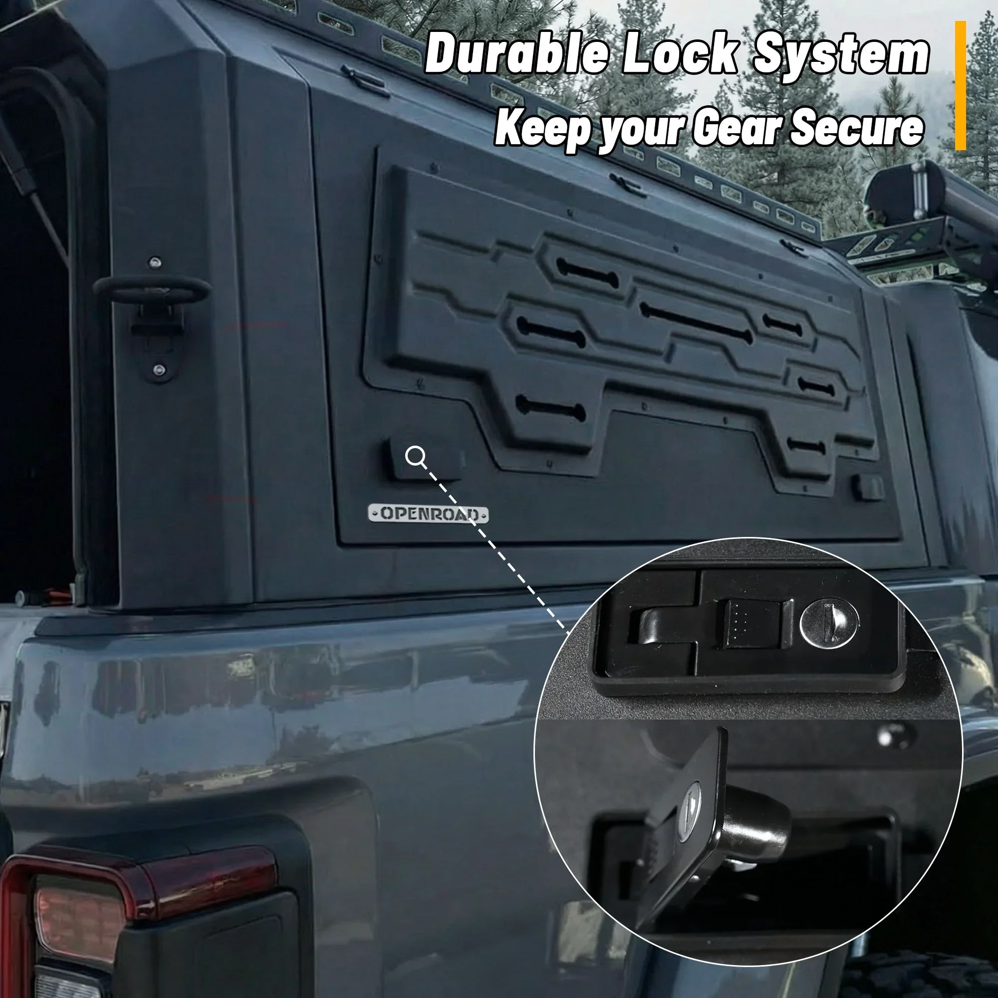 OPENROAD Aluminum Truck Cap with Three-Color Light - Image 13
