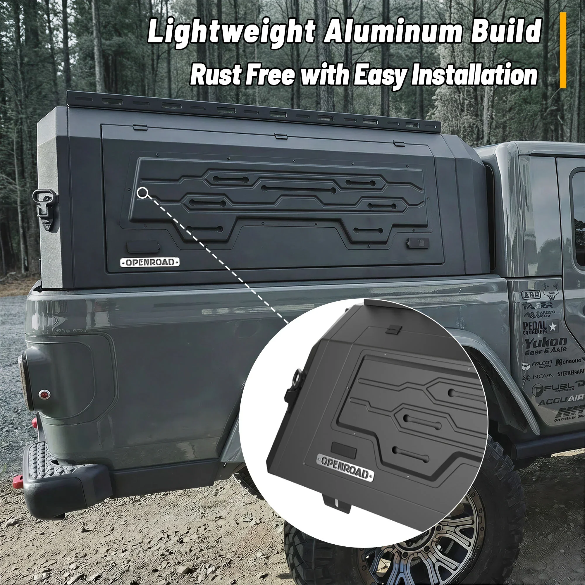 OPENROAD Aluminum Truck Cap with Three-Color Light - Image 16