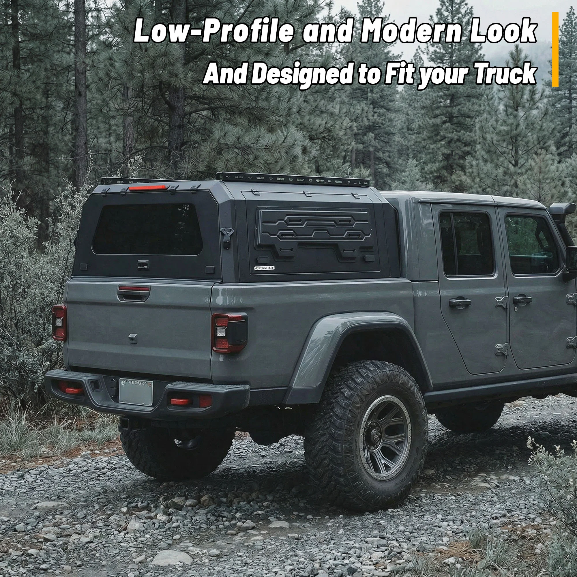 OPENROAD Aluminum Truck Cap for Jeep Gladiator (2019-2026) - Image 8
