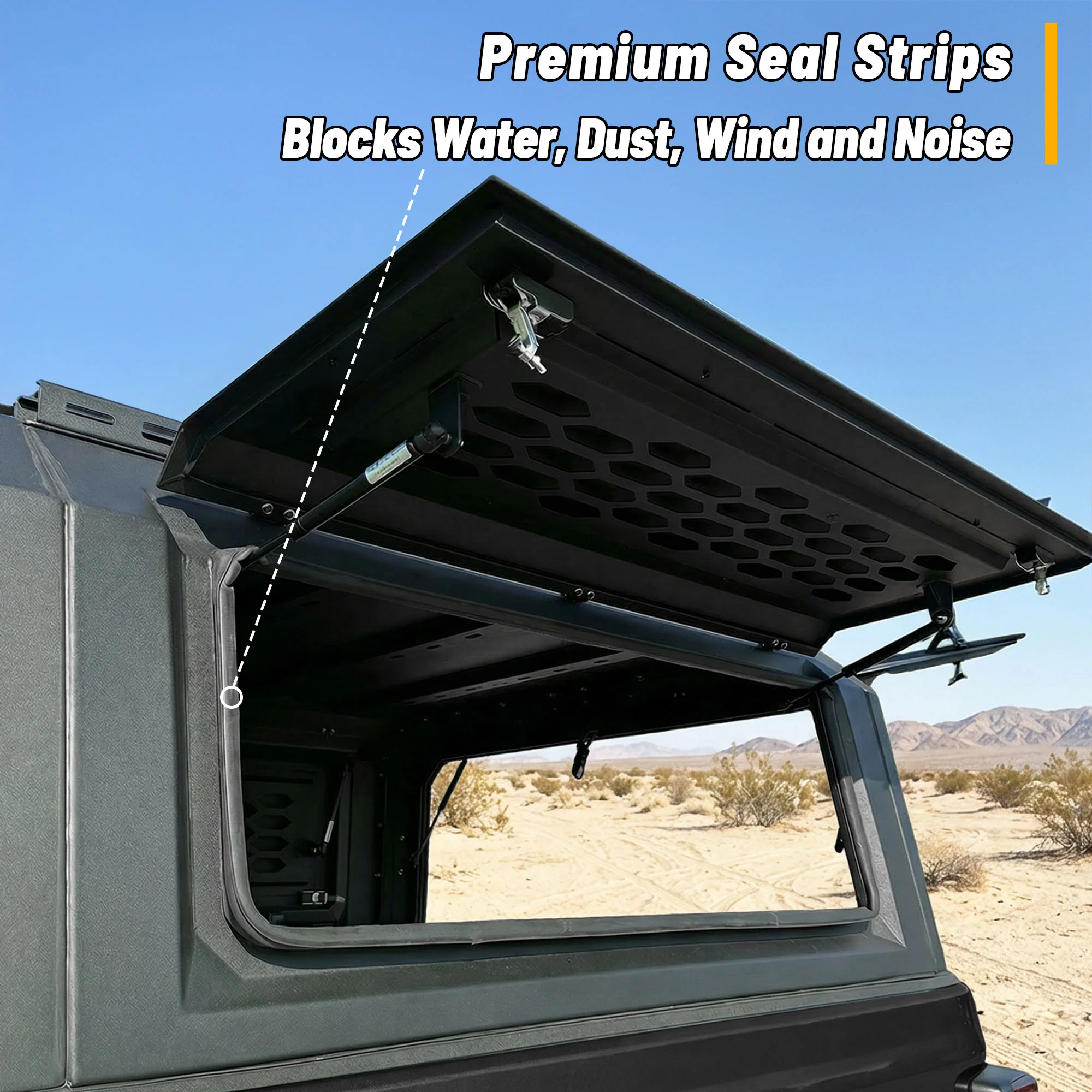 OPENROAD Aluminum Truck Cap for Toyota Tundra (2014-2021) – 5.5ft Bed - Image 12