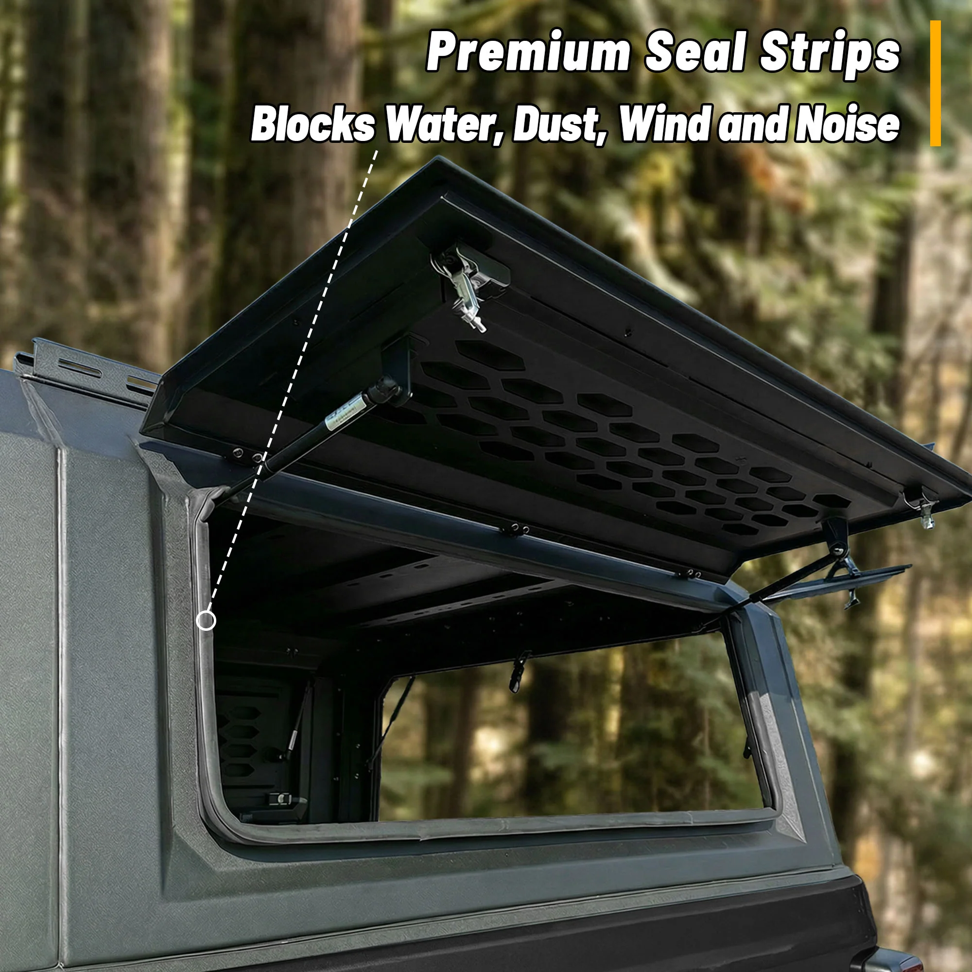 OPENROAD Aluminum Truck Cap for Toyota Tundra (2022-2026) – 5.5ft Bed - Image 12