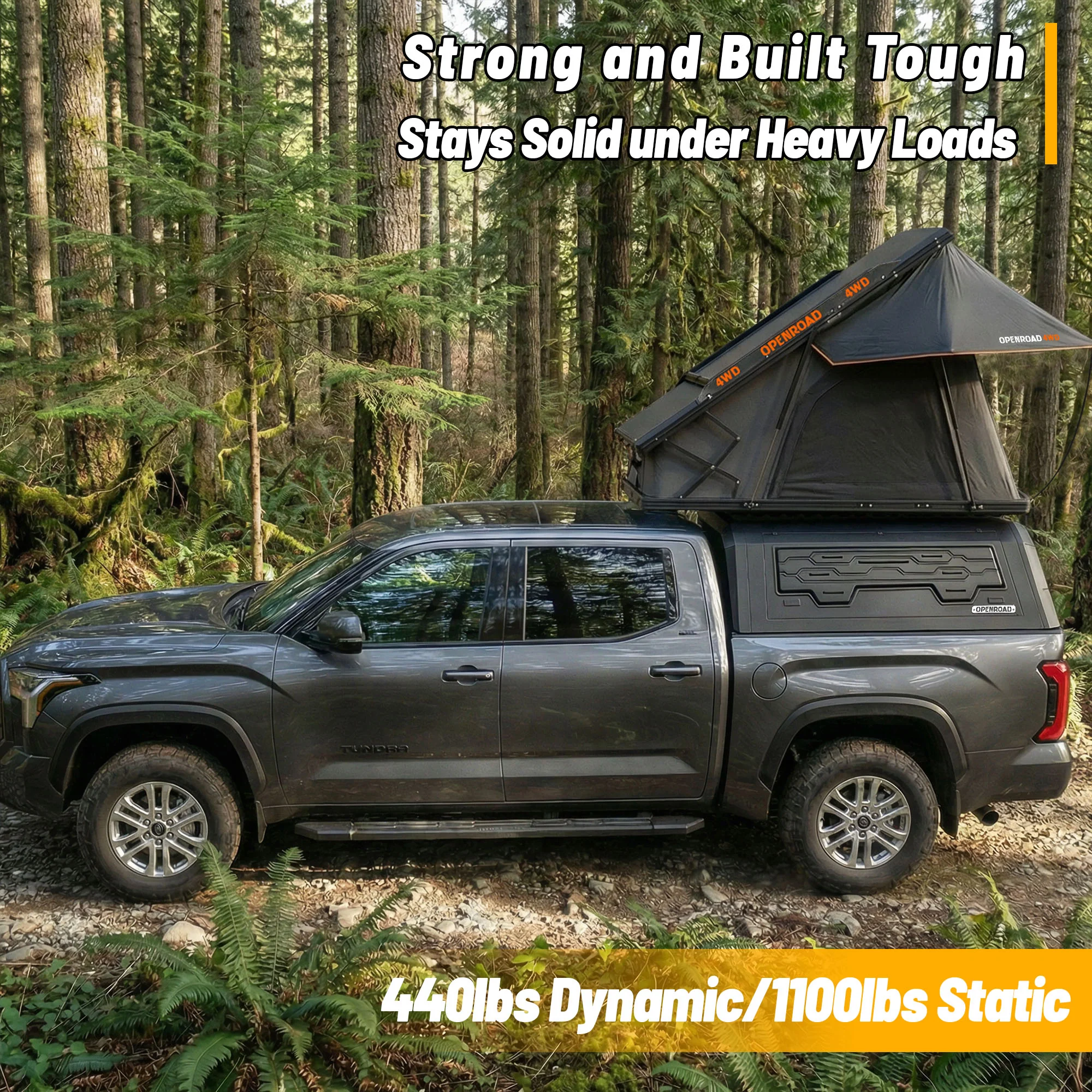 OPENROAD Aluminum Truck Cap for Toyota Tundra (2022-2026) – 5.5ft Bed - Image 9