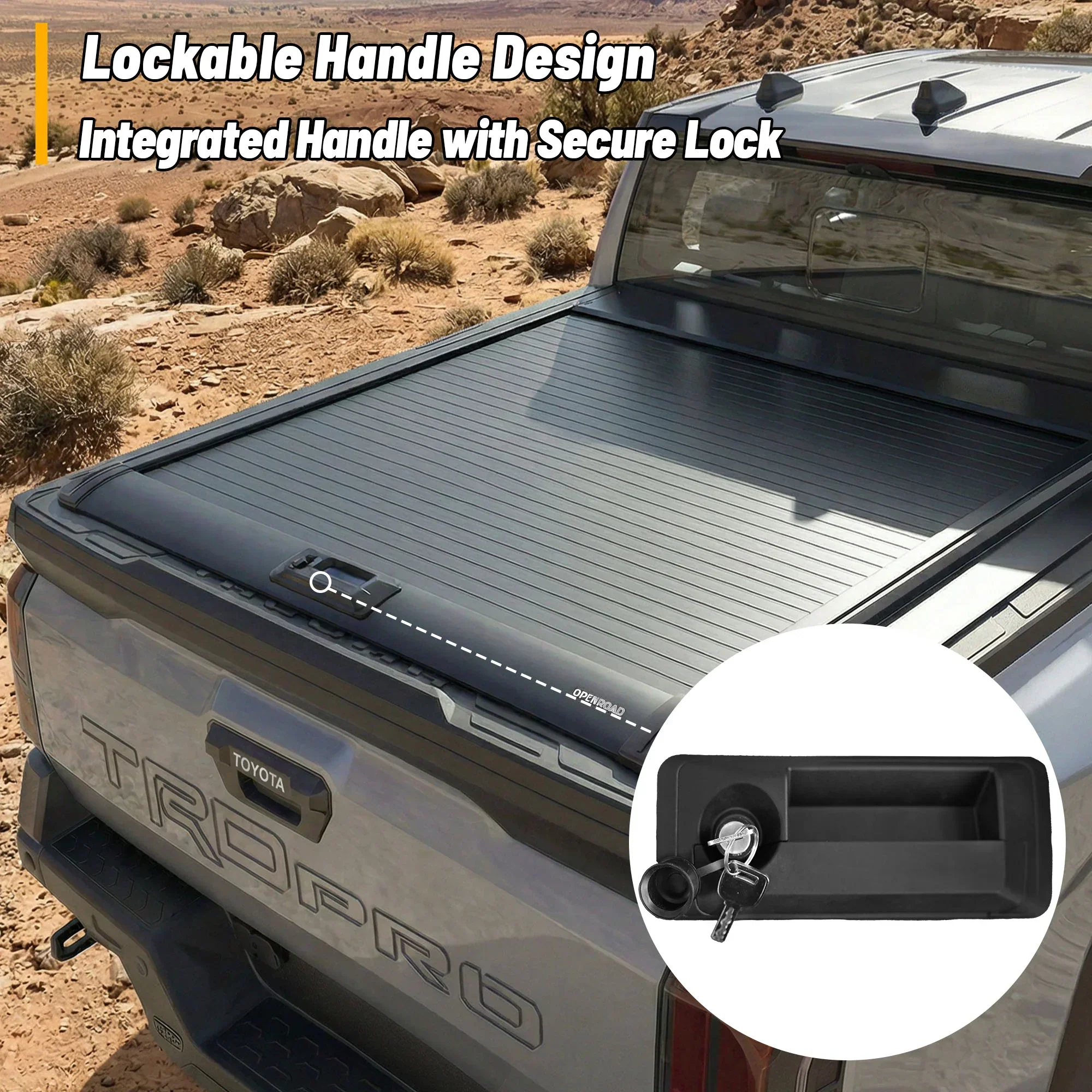 OPENROAD Aluminum Retractable Tonneau Cover - Image 11