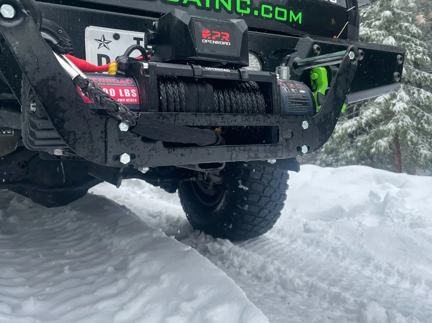 OPENROAD 2 Inches 15,000 lbs Capacity Winch Mount Receiver Hitch Winch Mounting Plate - Image 11