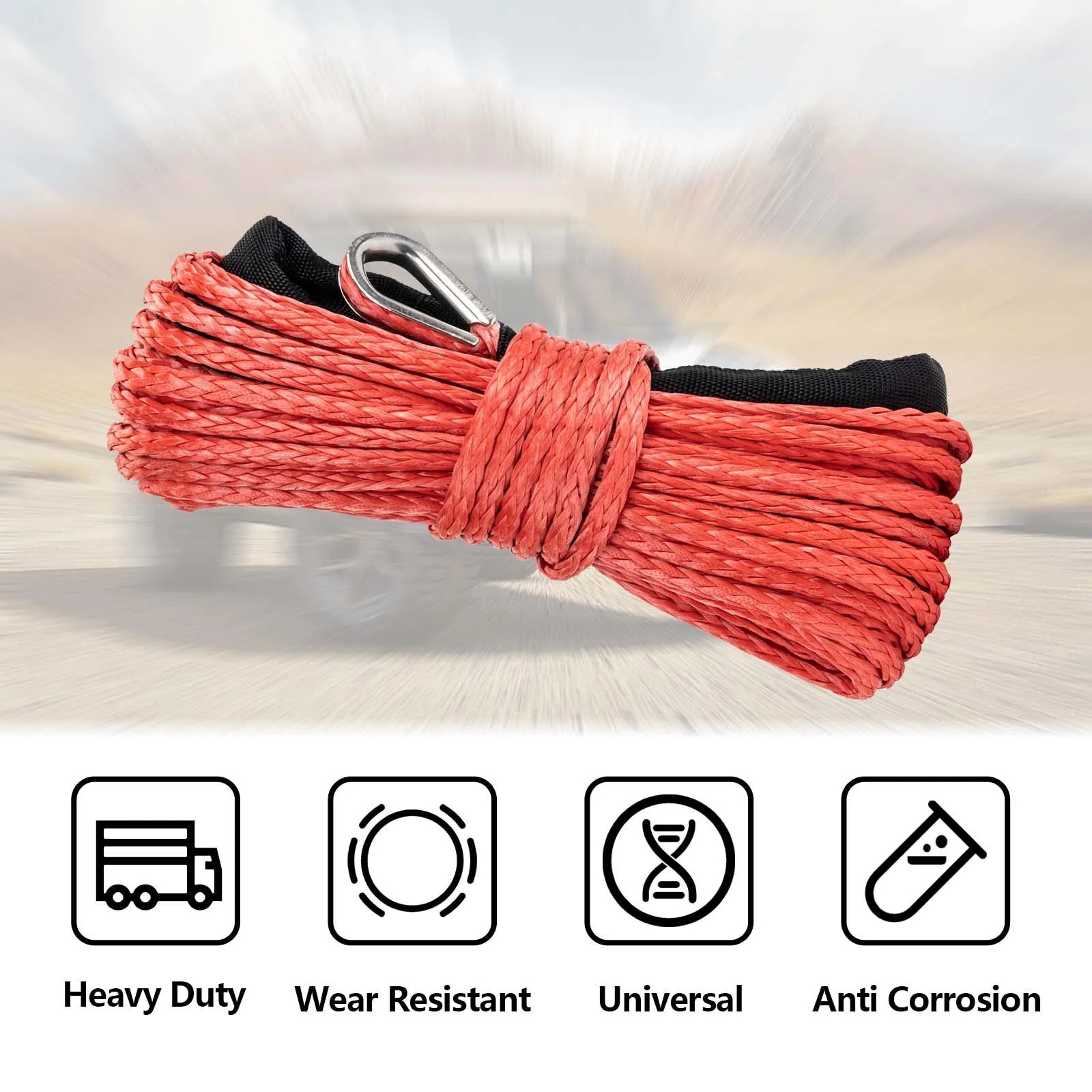 Synthetic Winch Rope 3/16'' x 50' - Image 7